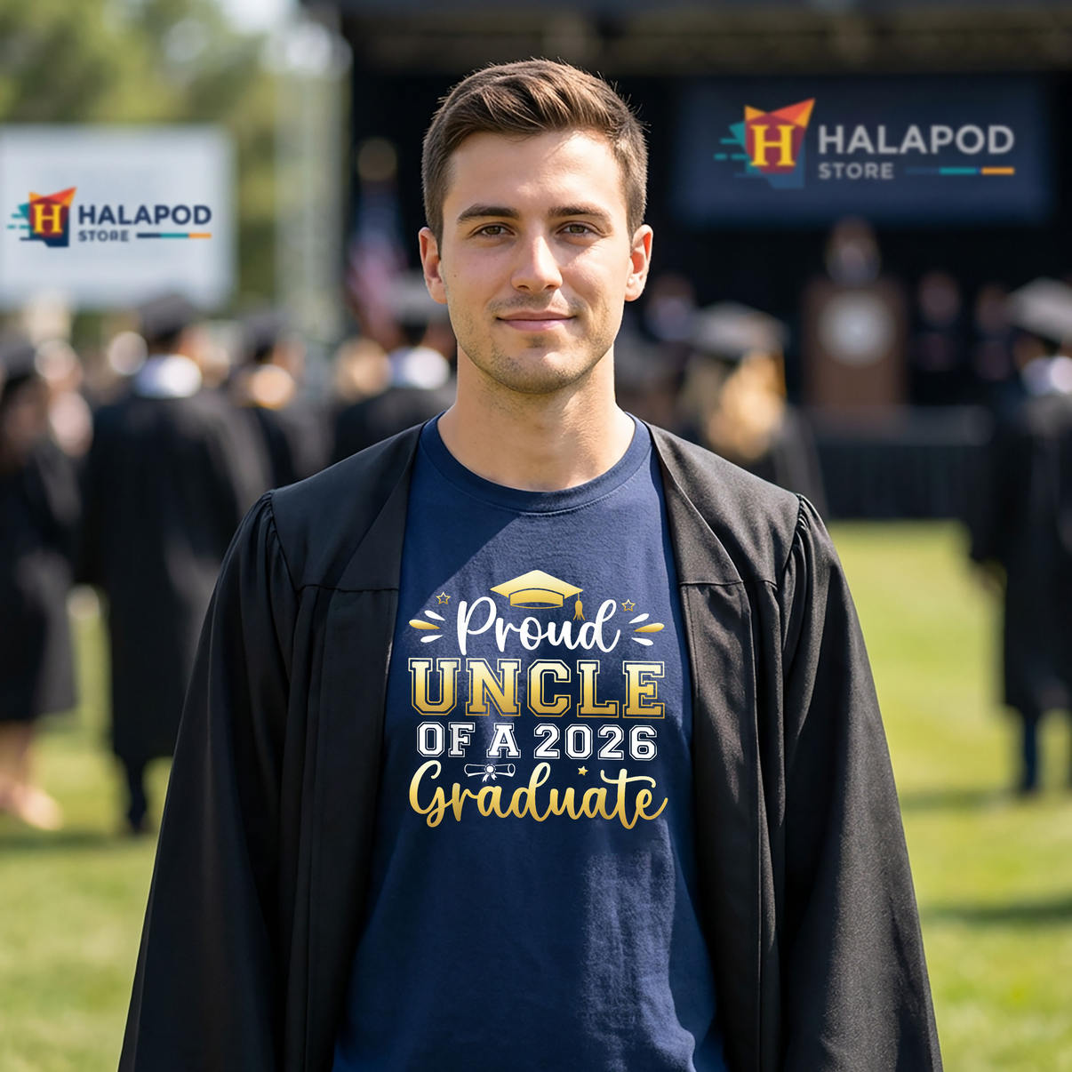 Senior Graduation Proud Uncle Shirt 2026 Graduate Men Family Fan Apparel Gear
