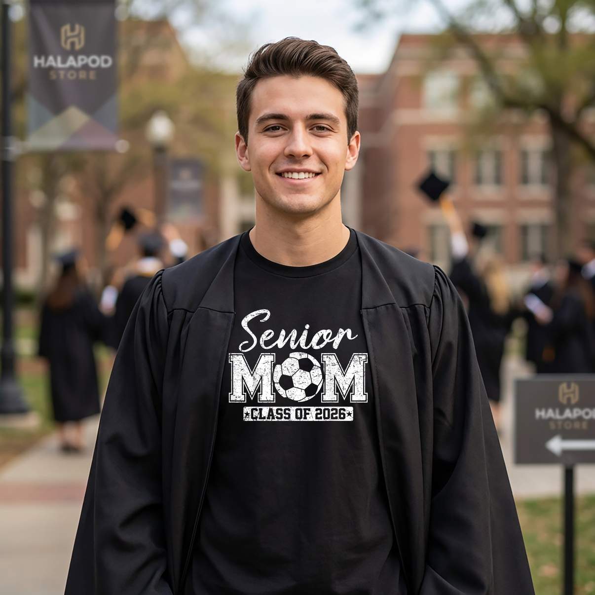 Senior Soccer Mom 2026 Shirt Class Of Graduation Family Graphic Design For Men