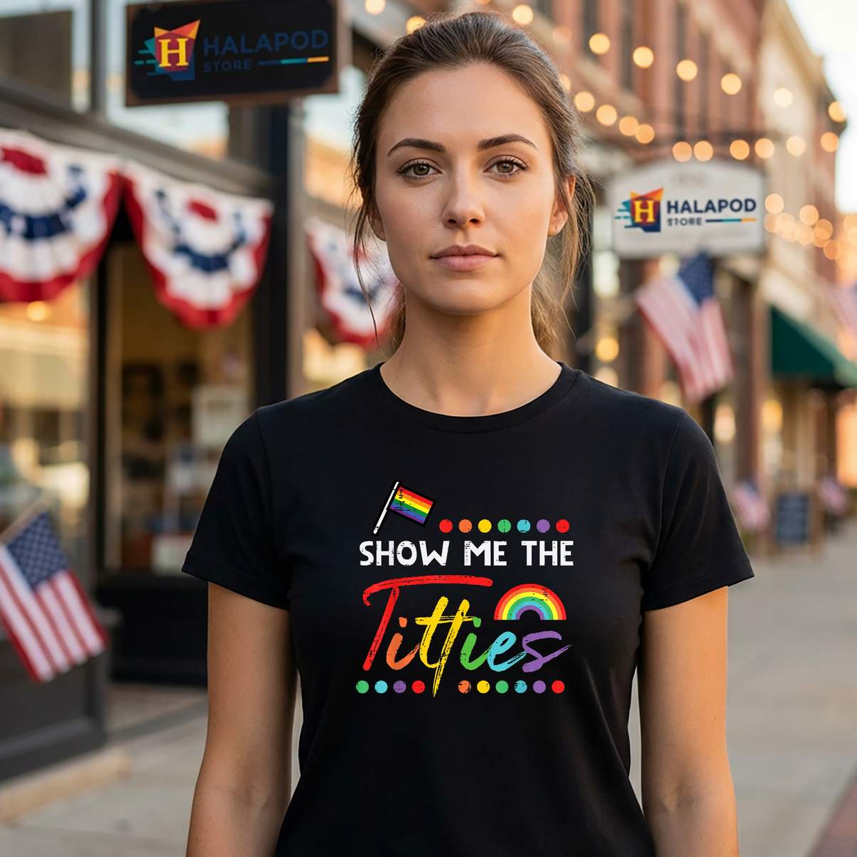 Show Me Funny LGBTQ Ally T-Shirt Gay Pride Month Rainbow Graphic Design For Men