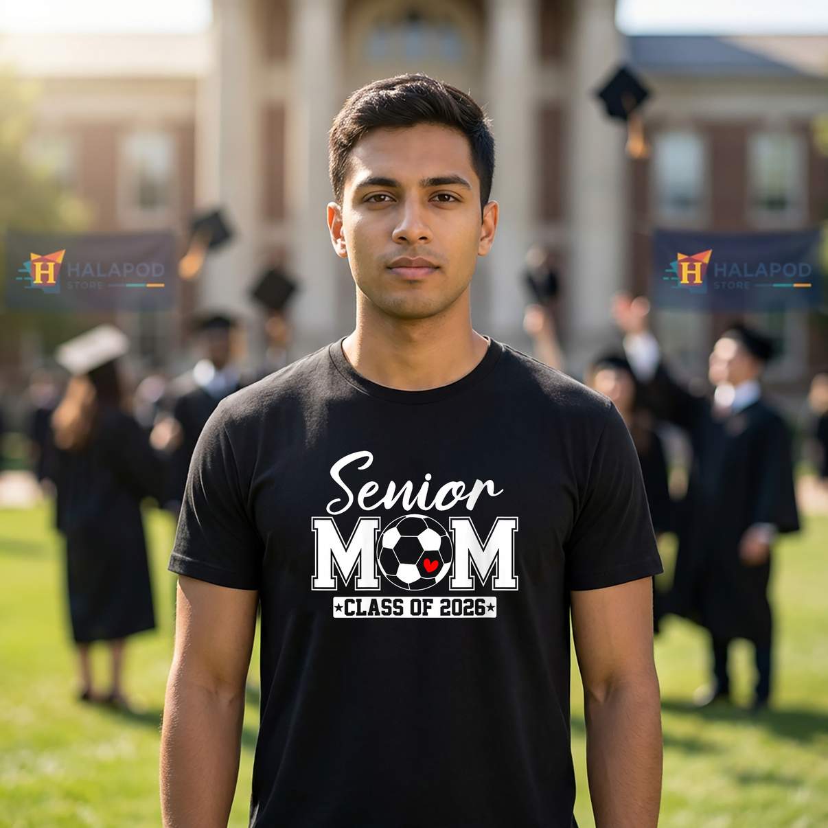 Soccer Mama Class Of 2026 Shirt Senior Graduation Family Graphic Design Womens
