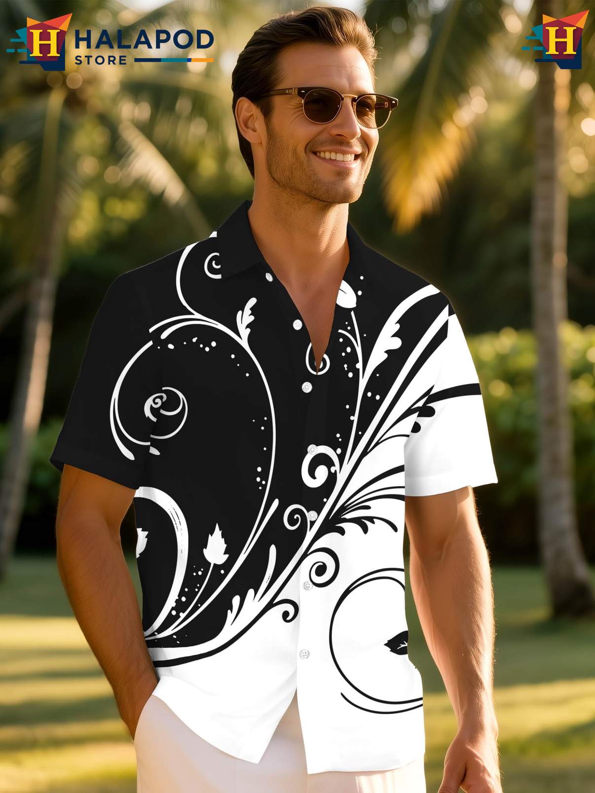 Summer Holiday Tropical Shirt Mens Funny Novelty Crazy Graphic Beach Clothing