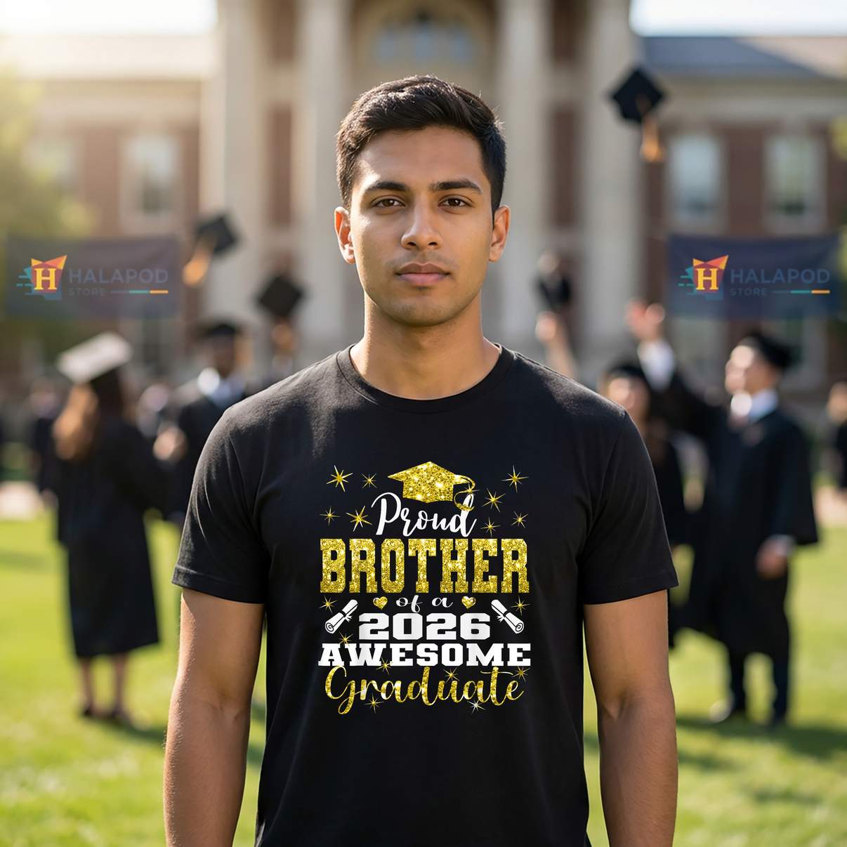 Super Proud Brother 2026 Tee Shirt Graduate Graduation Family Graphic Design Mens