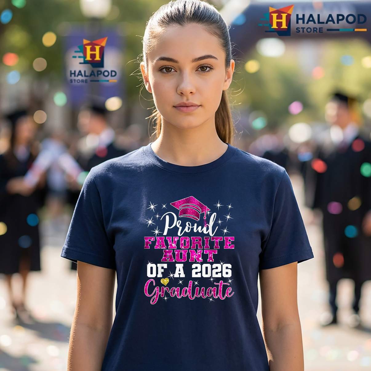 Super Proud Favorite Aunt T-Shirt 2026 Graduate Senior Family Graphic For Mens