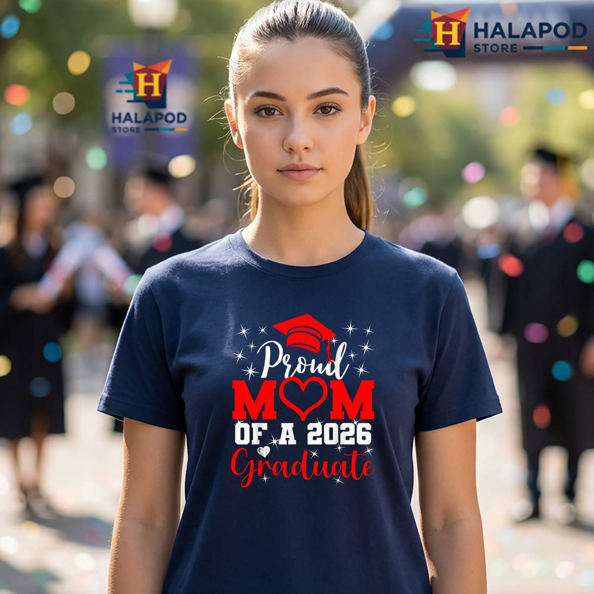 Super Proud Mom 2026 Tee Shirt Senior Graduate Graduation Family Graphic For Mens