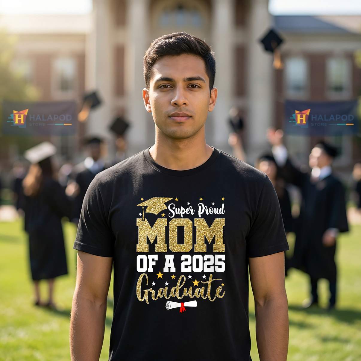 Super Proud Mom Class Of 2026 TShirt Senior Graduate Graduation Graphic Womens
