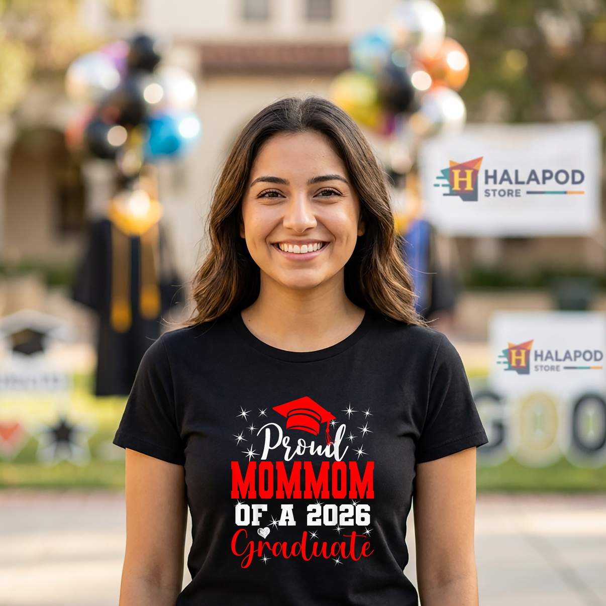Super Proud Mommom 2026 TShirt Senior Graduate Graduation Family Graphic Womens