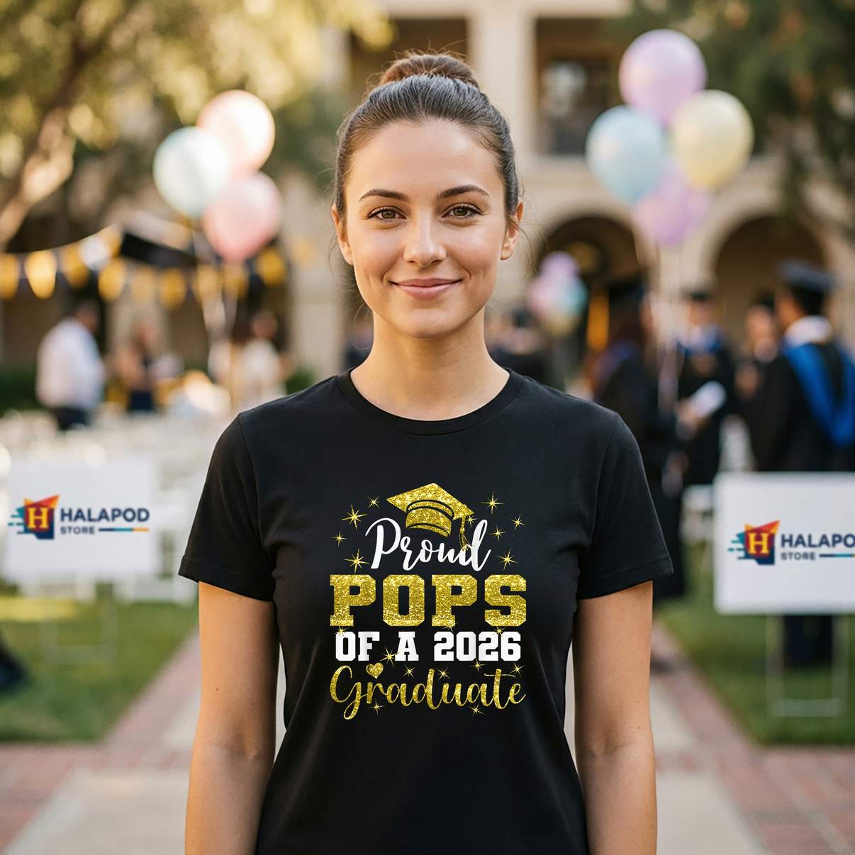 Super Proud Pops 2026 TShirt Senior Graduate Graduation Family Graphic For Mens