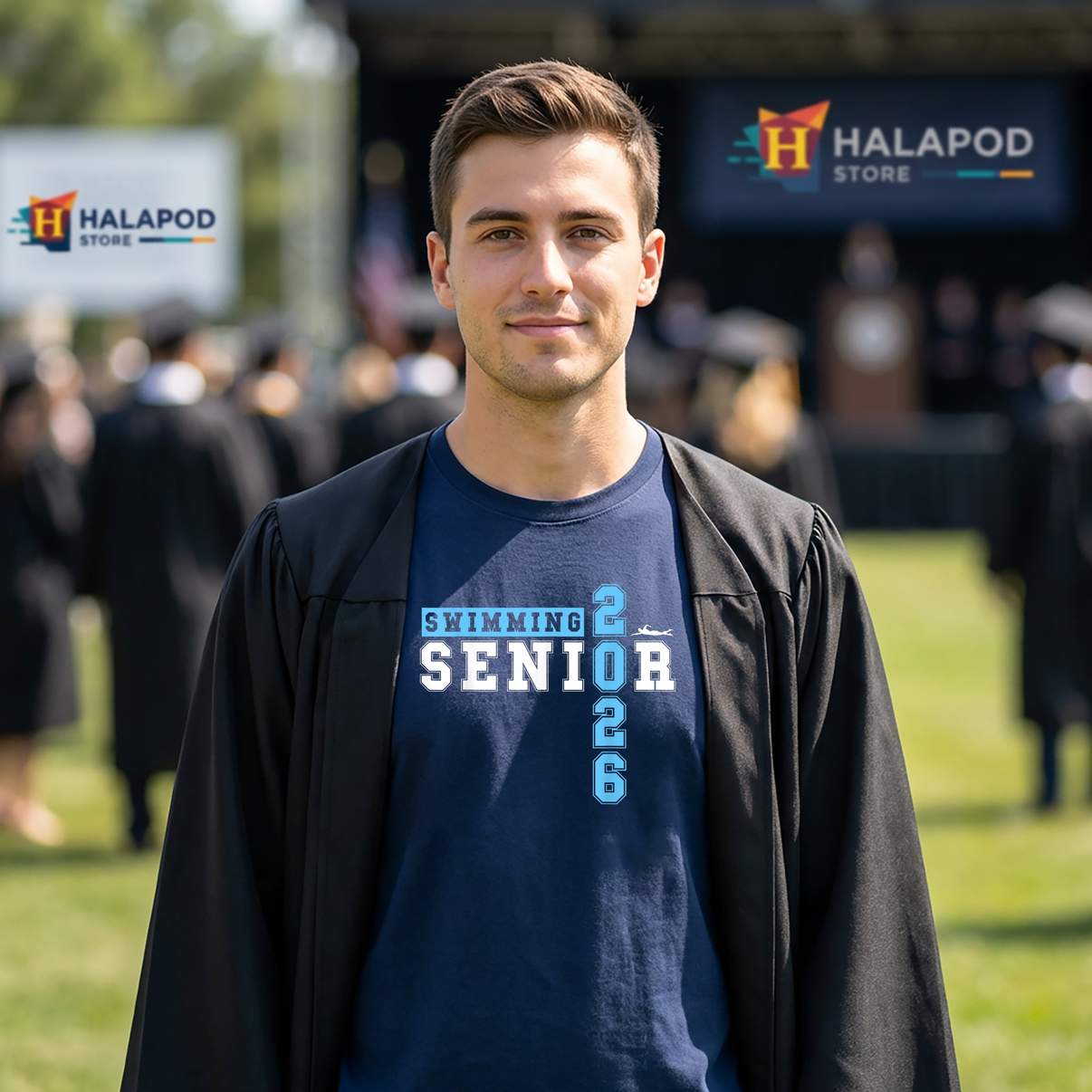Swimming Senior Night 2026 TShirt Swim Graduation Sports Fan Graphic For Mens