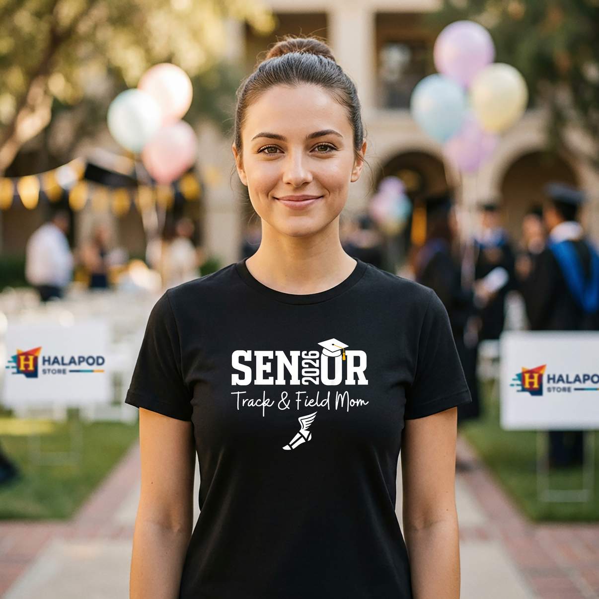 Track Field Senior Mom 2026 TShirt Class Of Graduation Graphic Design For Mens