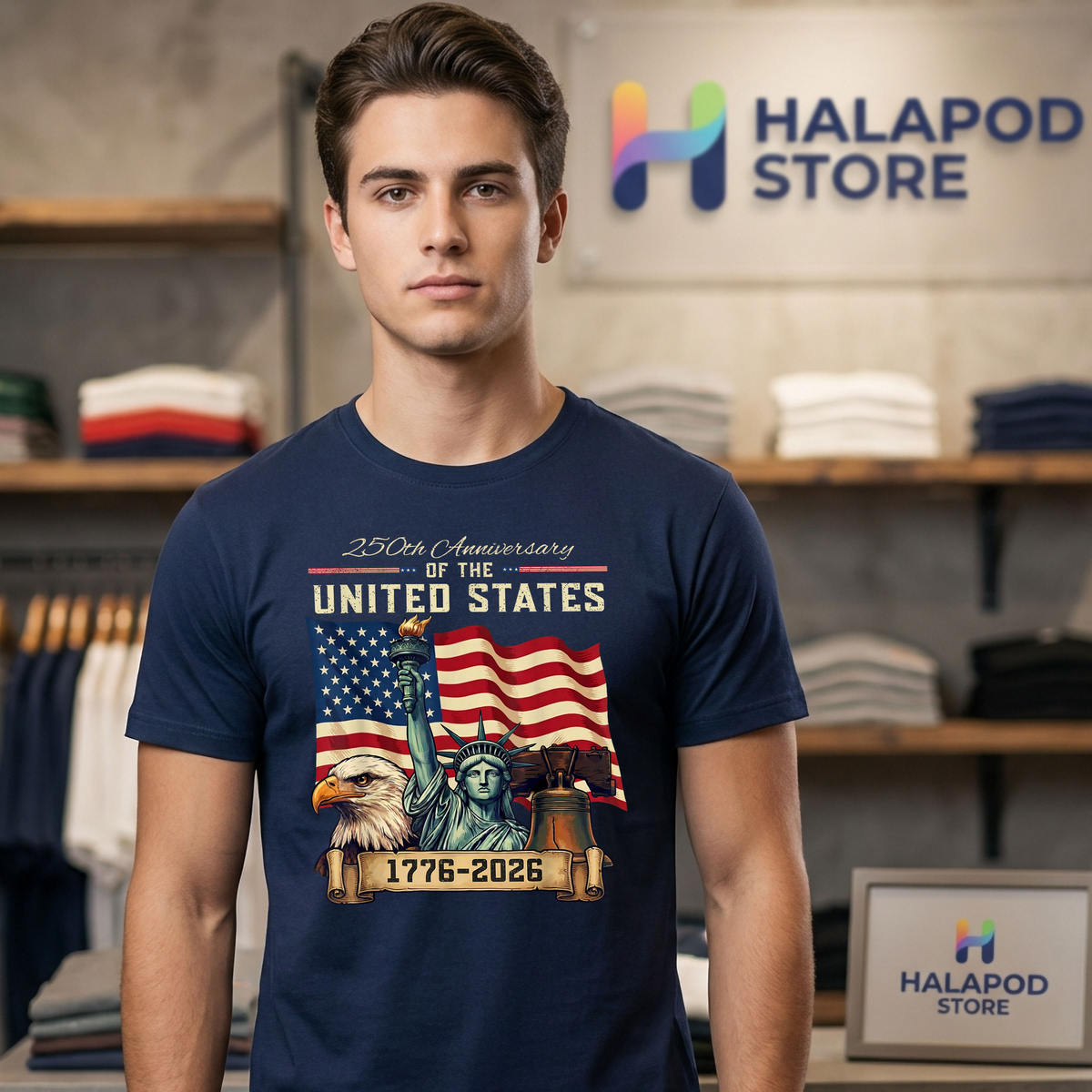 USA 250th US Flag Patriotic Shirt 2026 Anniversary 4th Of July Celebration