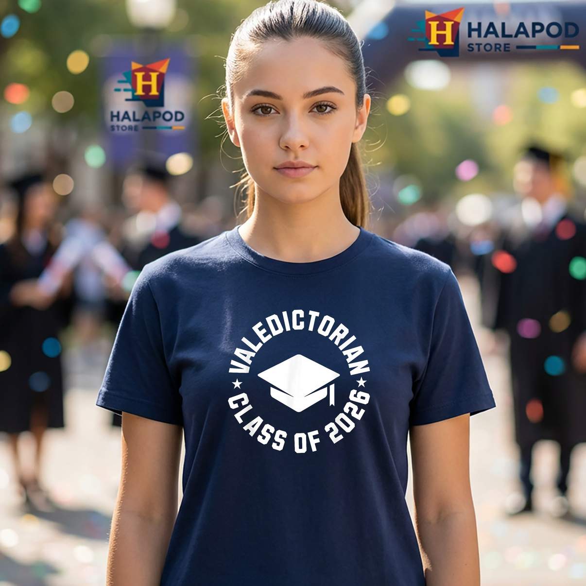Valedictorian Class Of 2026 Tee Shirt Graduation Day Academic Graphic Design Mens