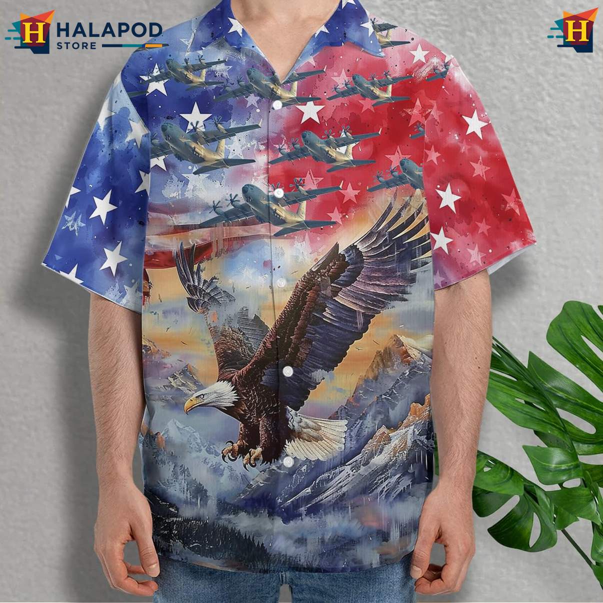 Veteran Military Airplane Beach Shirt Mens Hawaiian Linen Button Down Outfit