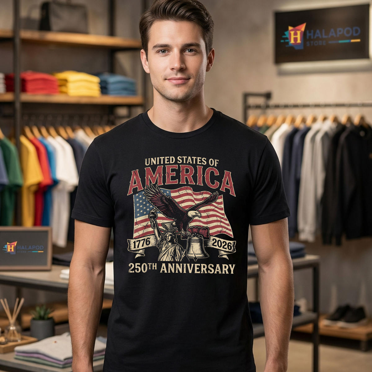 Vintage 4th July American Birthday Shirt 2026 USA 1776 250 Years 250th Gear