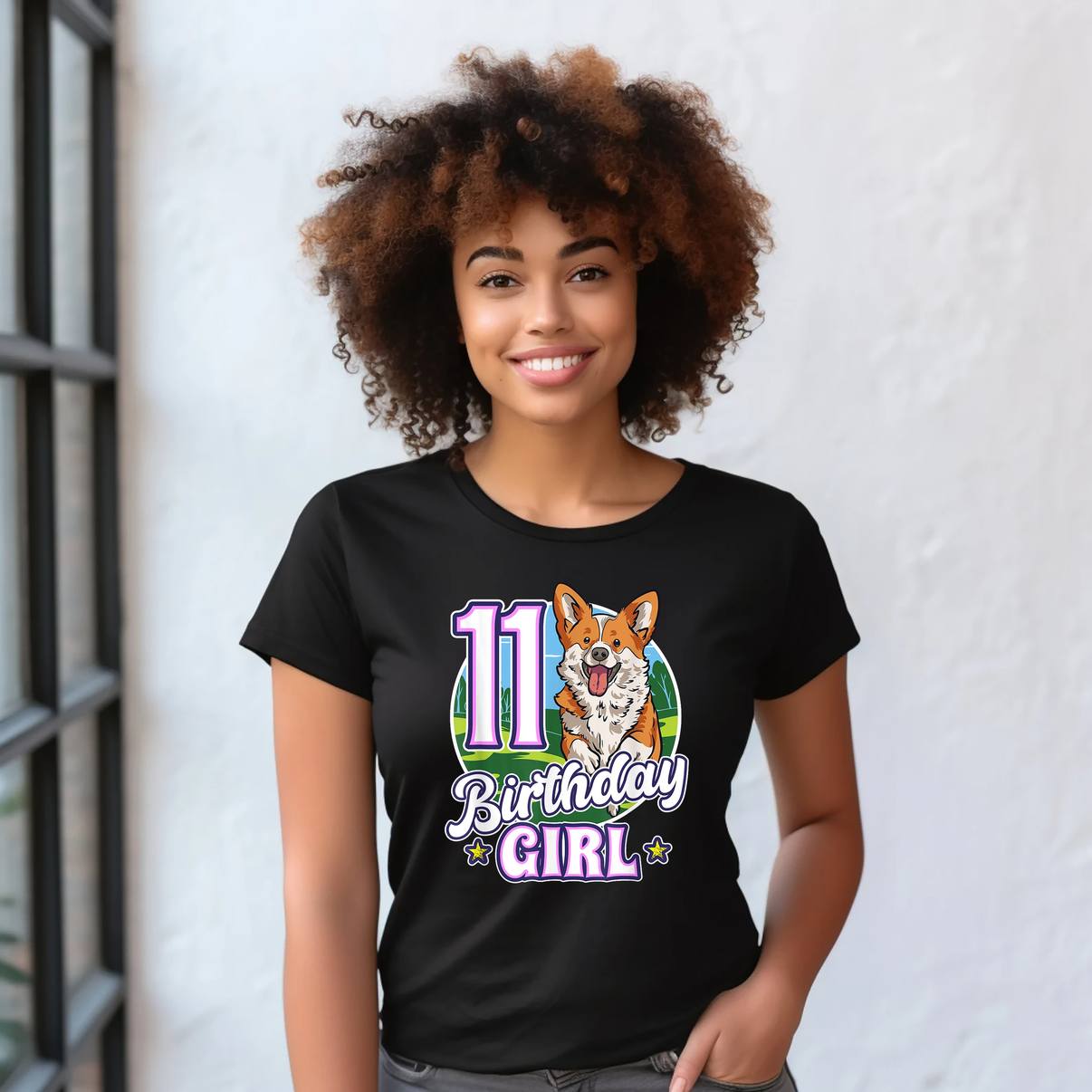 Welsh Corgi Lover 11 Year Old Shirt Birthday Girl Pet Dog Graphic For Men