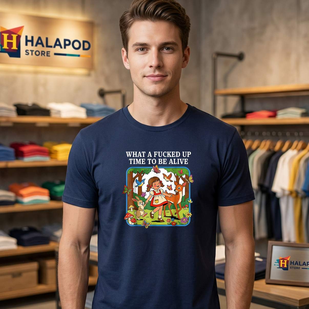 What A Fcked Up Time To Be Alive Tee Shirt Sarcasm Retro Graphic For Mens