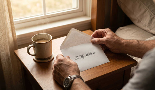 Sweet fathers day message to husband and morning coffee