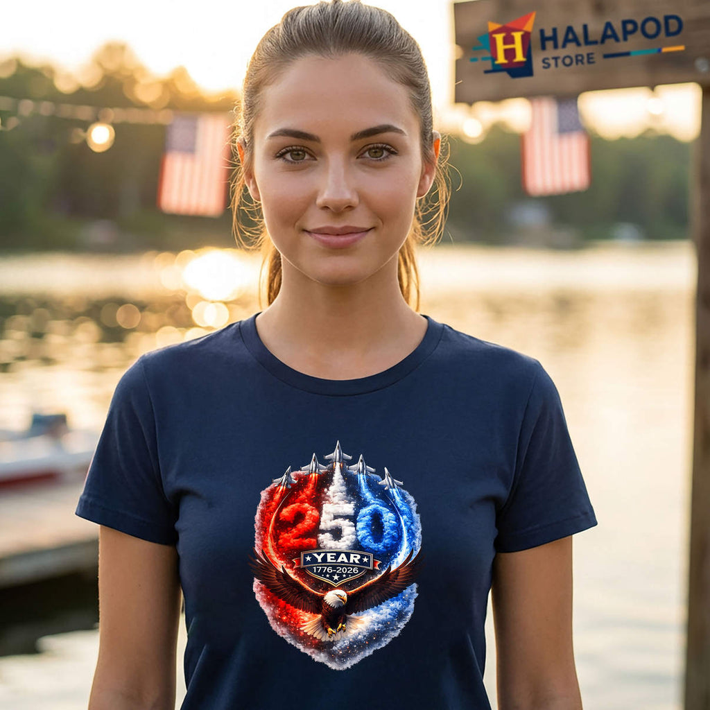 250 Years 4th July American Shirt 250th Anniversary USA Patriotic Graphic