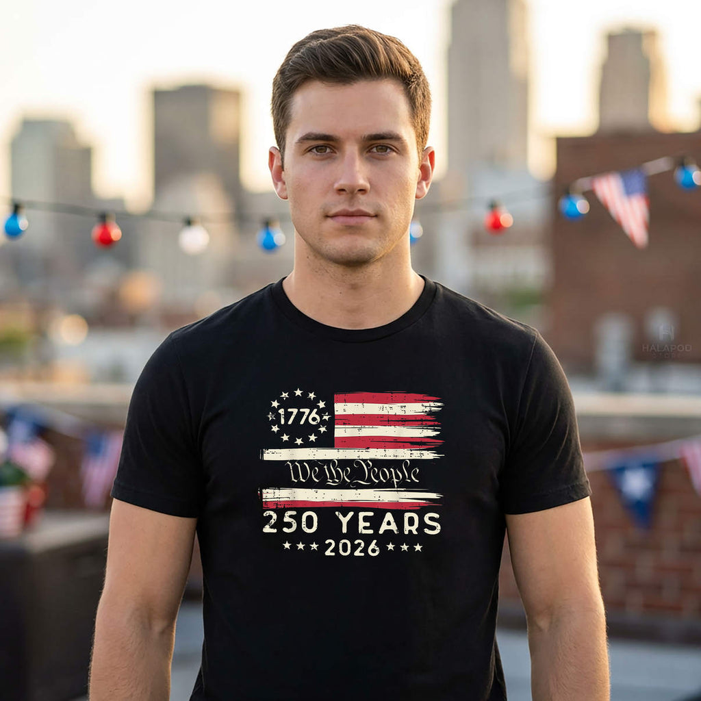 250 Years American Anniversary Shirt USA 250th Independence Graphic For Mens