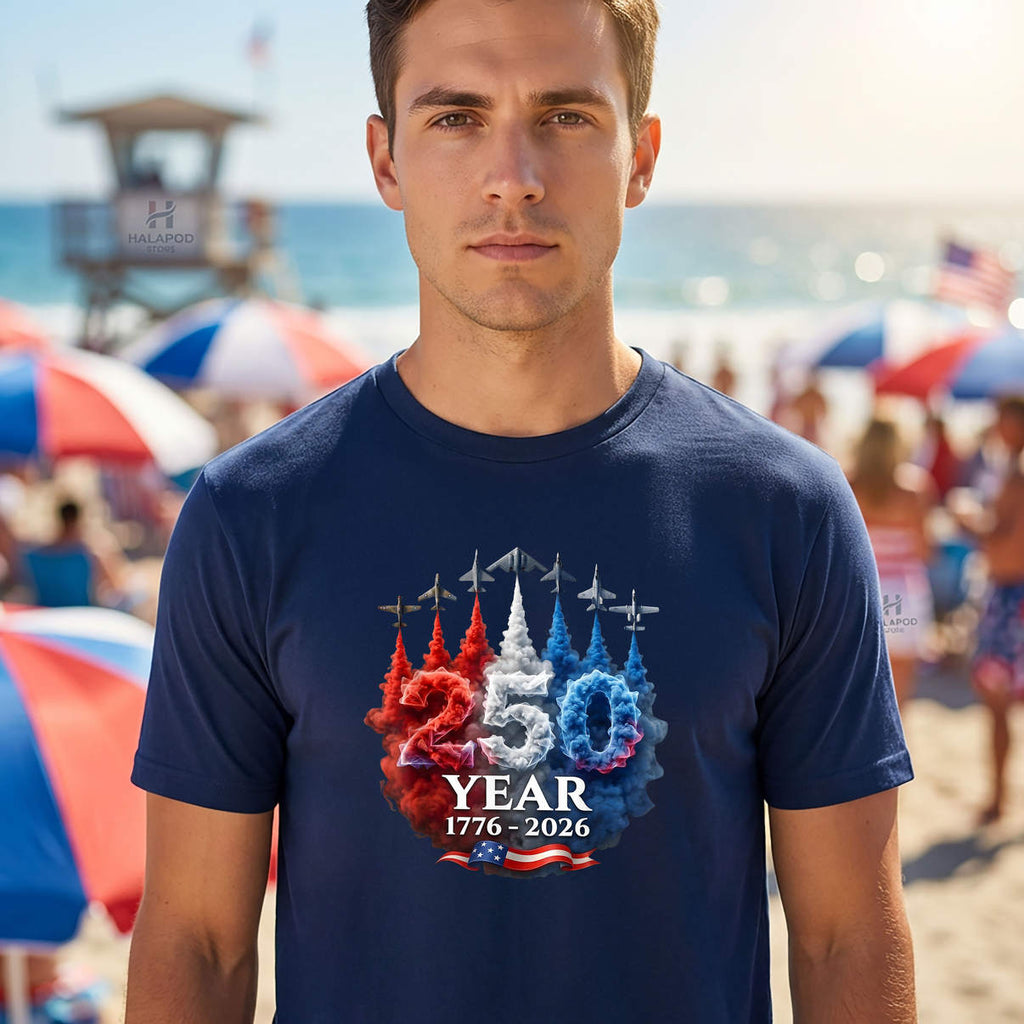 250 Years American Patriotic Shirt 250th USA 4th Of July Anniversary Graphic