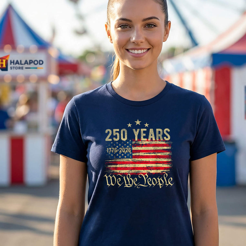 250 Years Flag Anniversary Shirt American 250th USA 4th Of July Graphic Mens