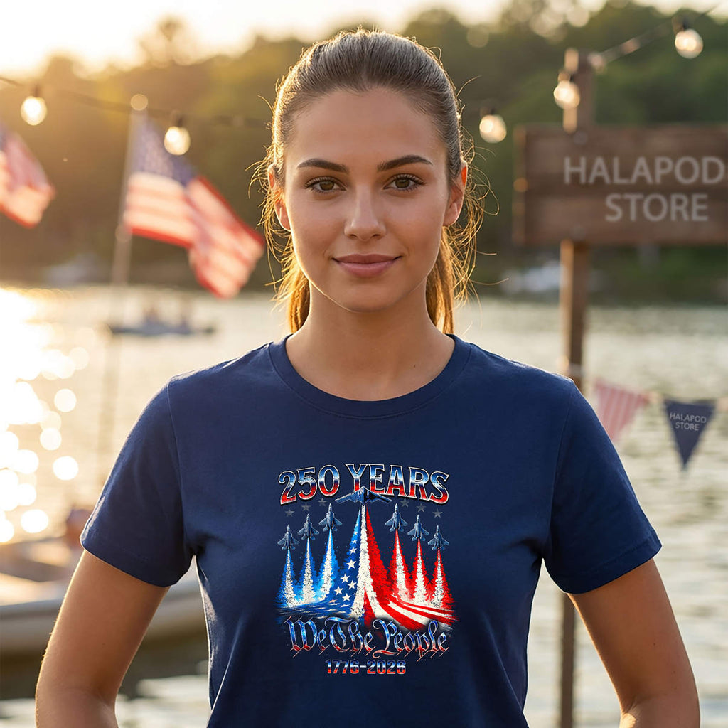 250th Anniversary USA Flag America Shirt 250 Years 4th Of July Graphic Art