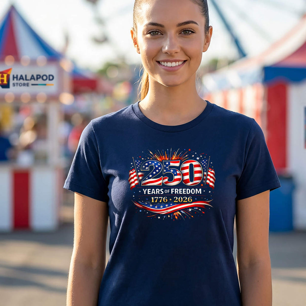 250th Birthday 4th July Shirt 250 Years American Flag 1776 2026 Graphic Mens