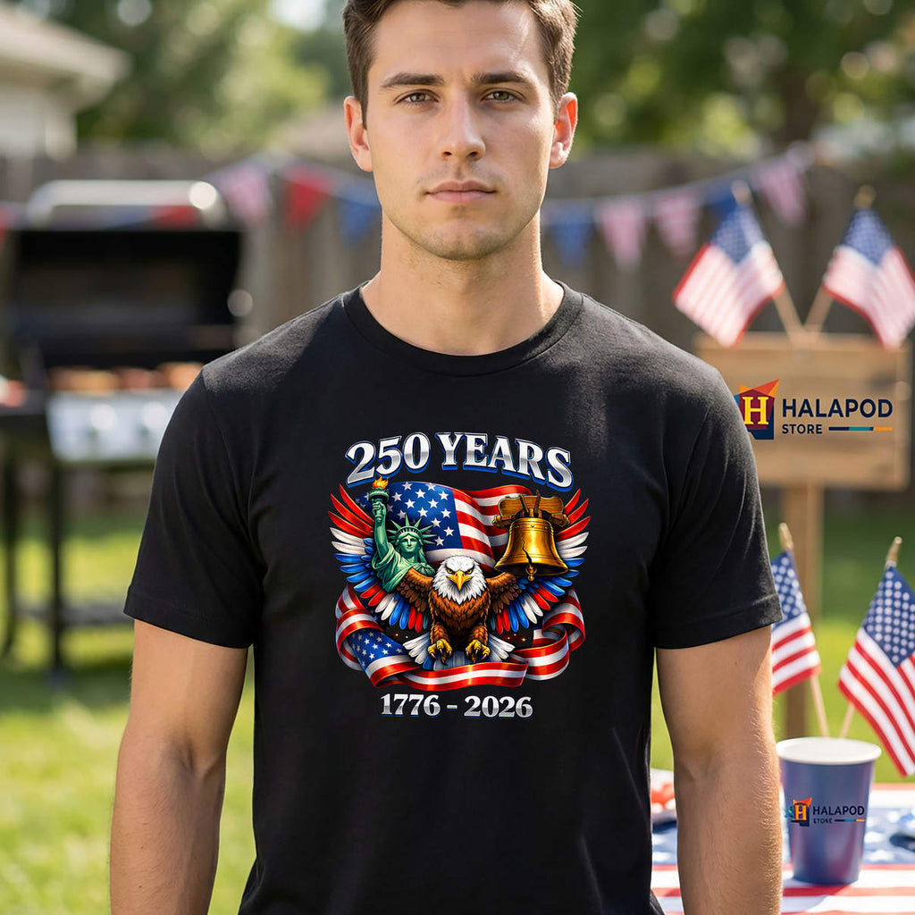 250th Independence Day America Shirt Anniversary 250 Years Freedom Graphic