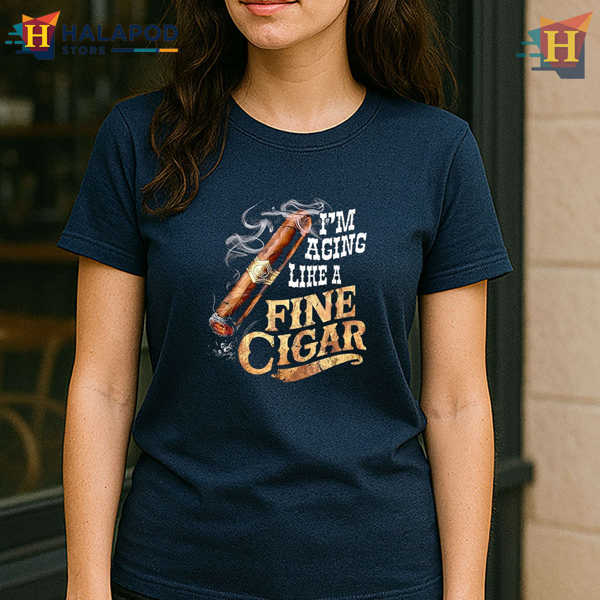 Aging Like Fine Cigar Shirt Funny Dad Fathers Day Adult Humor Tee