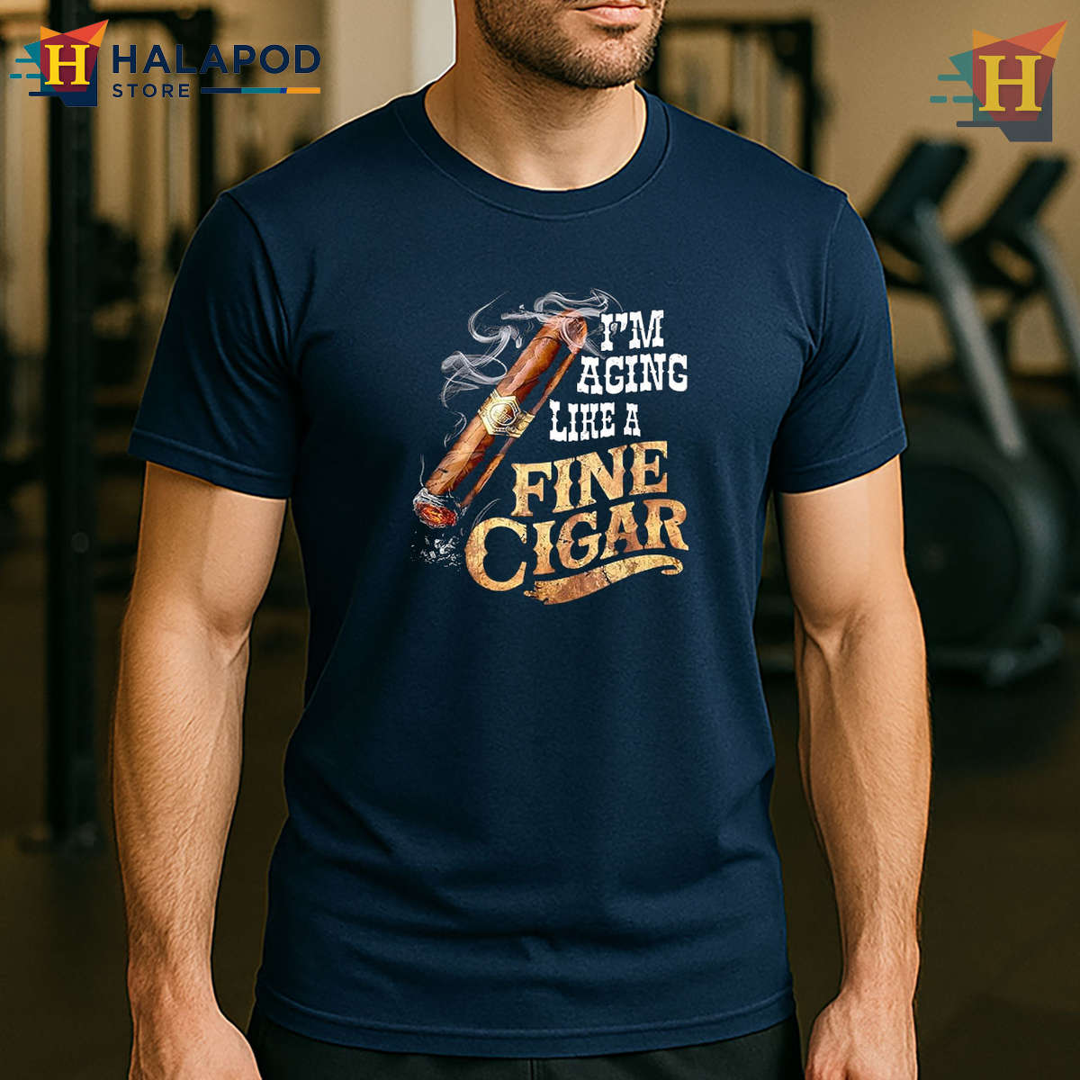 Aging Like Fine Cigar Shirt Funny Dad Fathers Day Adult Humor Tee