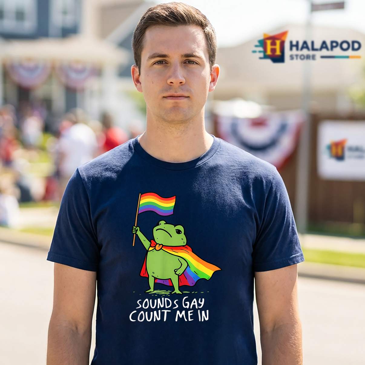 Ally Gay Lesbian Pride Shirt Funny Memes Frog Rainbow Flag LGBTQ Graphic Men
