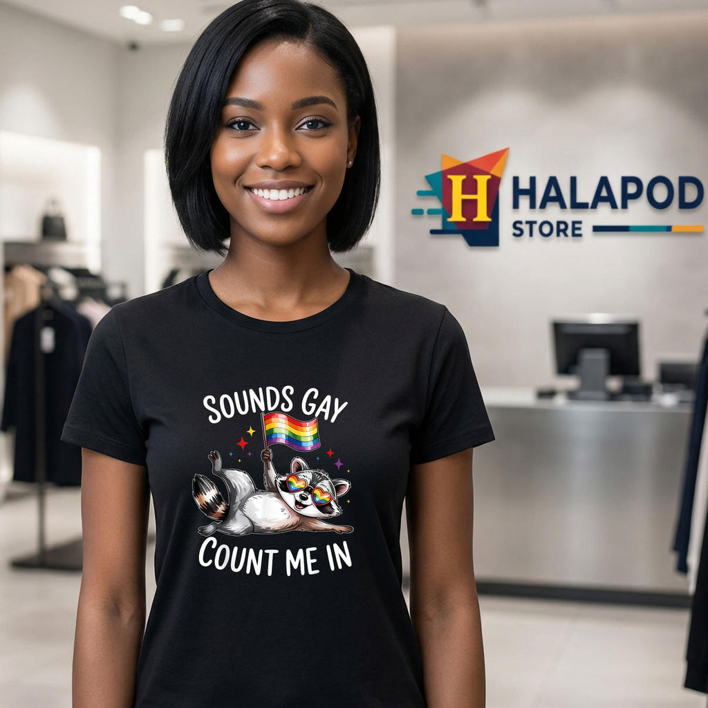 Ally Raccoon Holding Rainbow Flag Shirt 2026 Funny LGBT Support Fan Apparel
