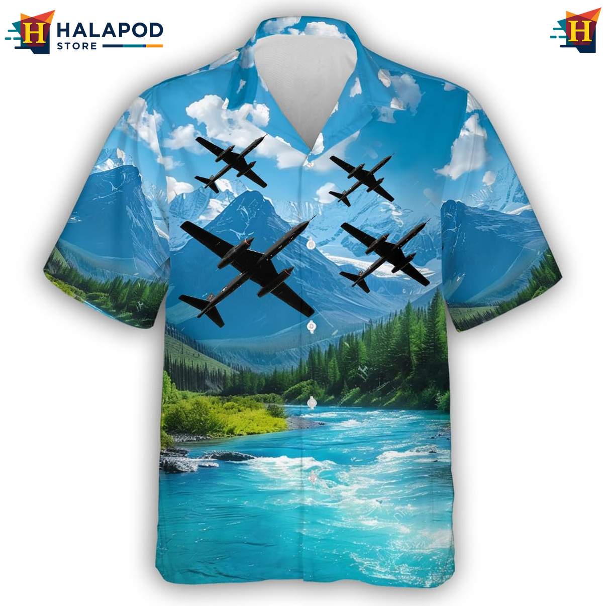 Aloha Military Airplane Shirt Mens Veteran Linen Button Down Beach Clothing