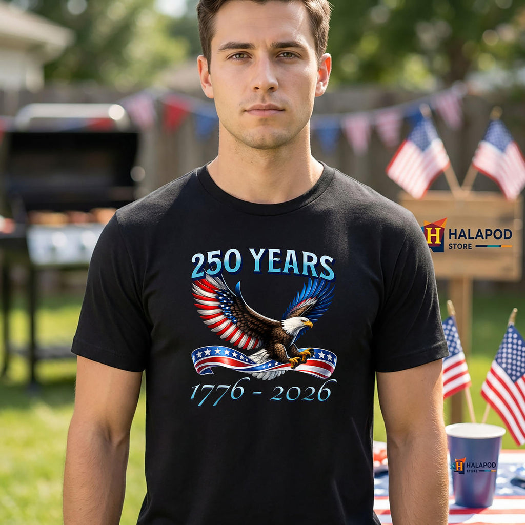 American 250th Anniversary 1776 Shirt 2026 Fourth Of July Patriotic Apparel