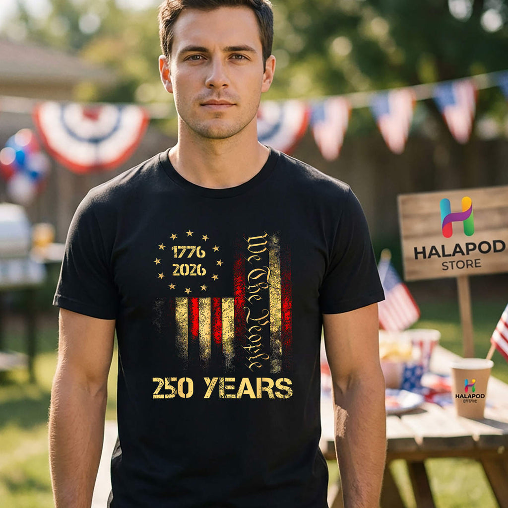 American 4th July Patriotic USA Shirt 250th Anniversary 250 Years Graphic