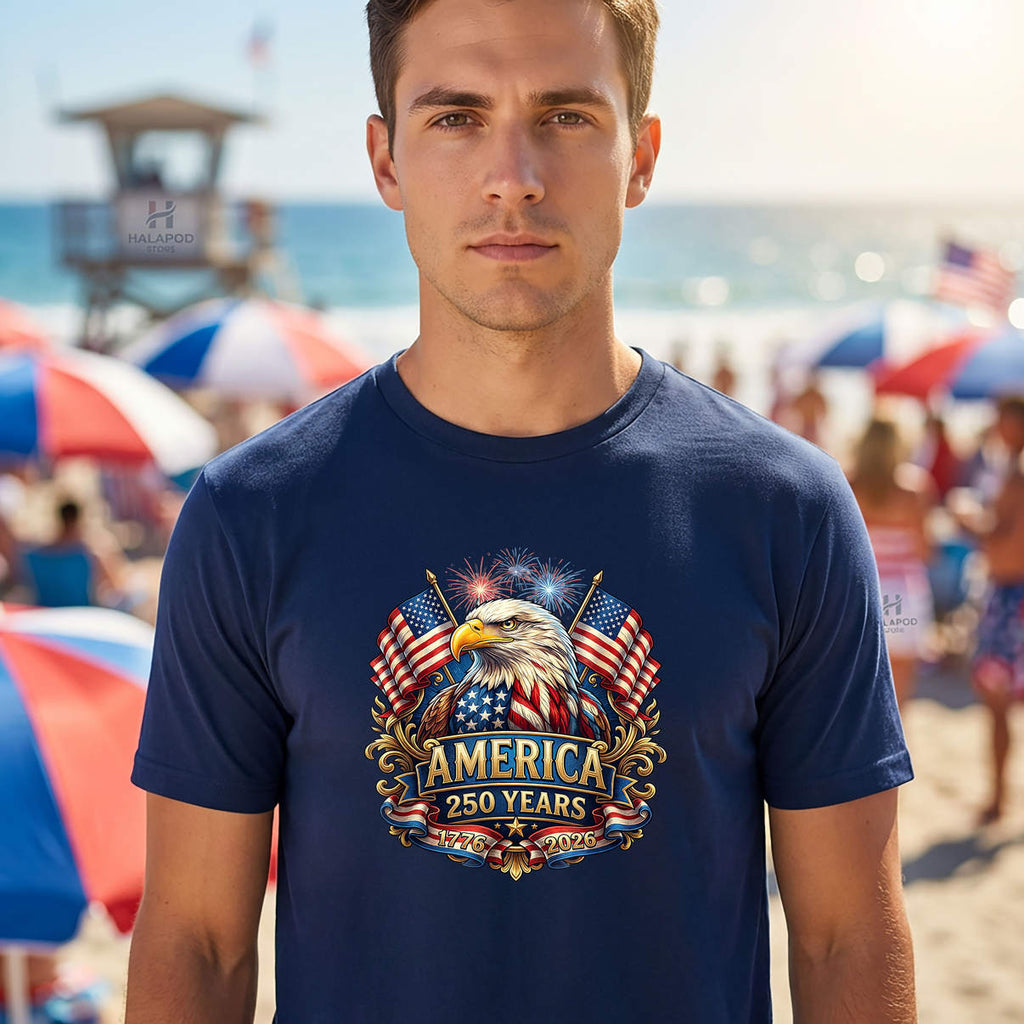 American Anniversary USA Flag Shirt 250 Years 1776 2026 Independence Graphic