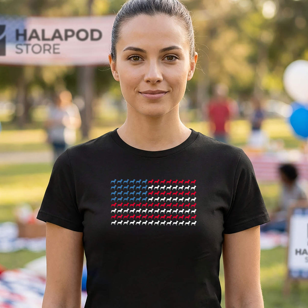 American Flag Frenchie Shirt Patriotic 4th Of July French Bulldog Graphic
