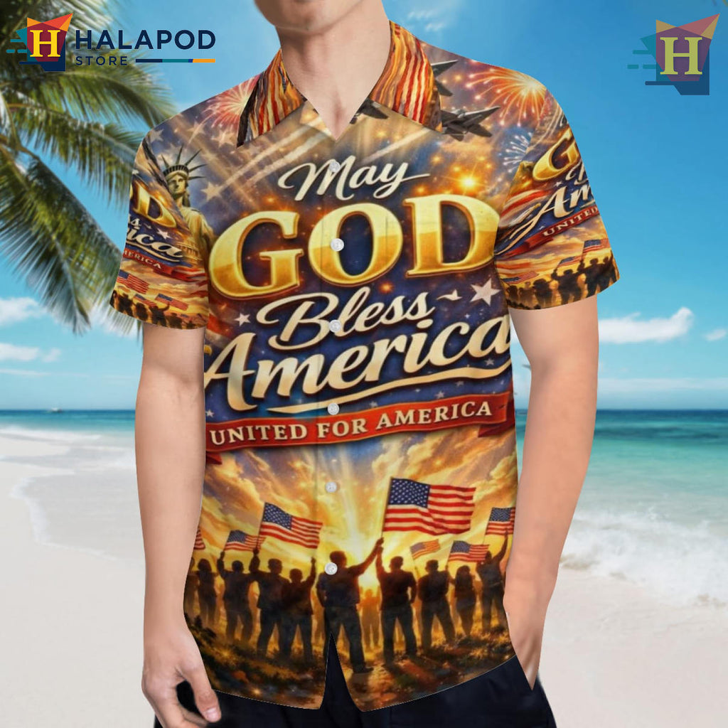 American Independence Art Print Hawaiian Shirt 2026 Patriotic 250th Fan Gear