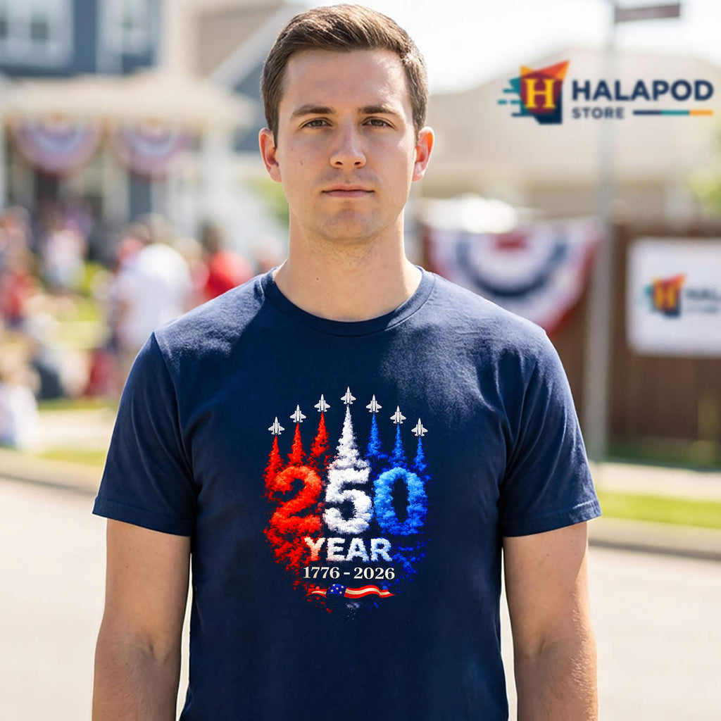 American Patriotic 250 Years USA Shirt 250th Anniversary 4th July Graphic