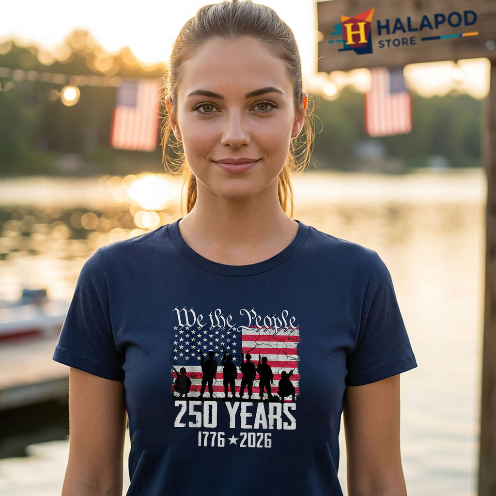 American Patriotic 250th USA Shirt 250 Years 4th July Anniversary Graphic