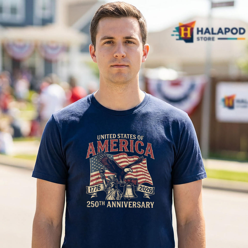 American Vintage 250th Birthday Shirt 2026 Fourth Of July USA Fan Apparel
