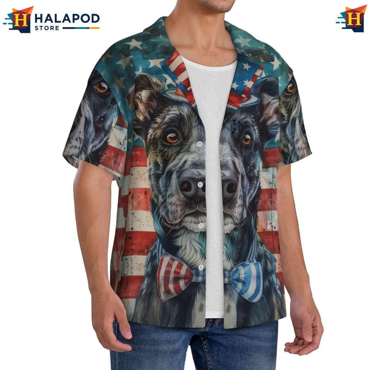Anatolian Shepherd Dog Short-sleeve button-up shirt Mens Pattern Summer Beach Button Down