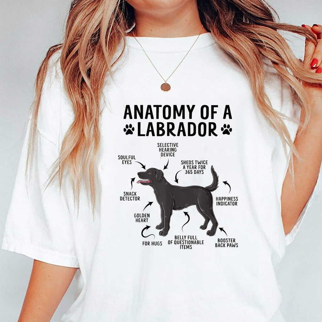 Anatomy Of A Black Labrador Shirt Funny Dog Humor Graphic Novelty Casual Mens