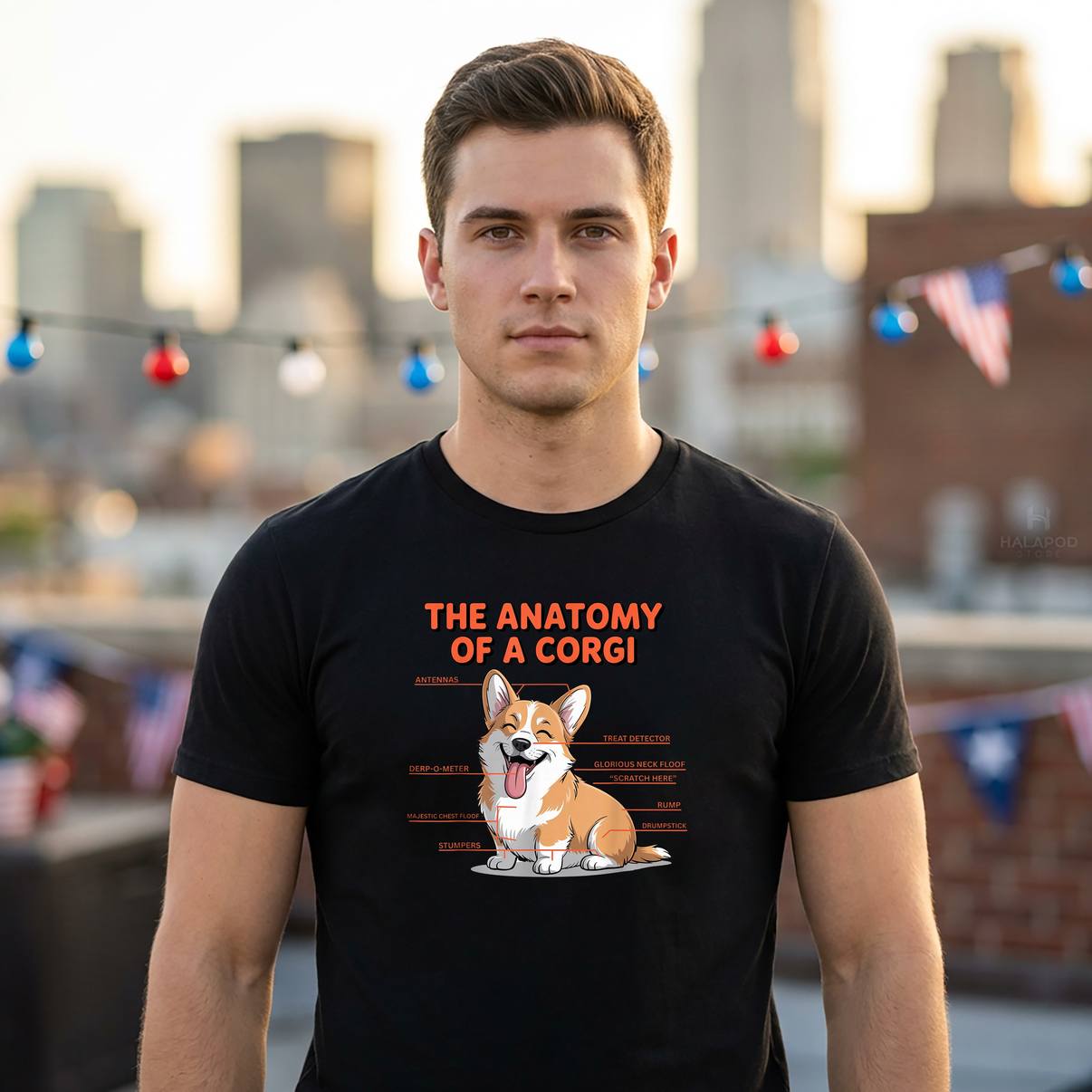 Anatomy Of A Corgi Owner Shirt Cute Dog Trainer Funny Pet Graphic For Men