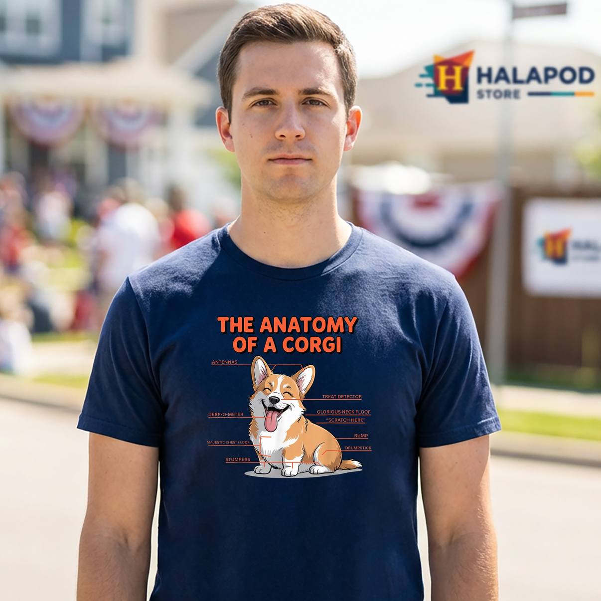 Anatomy Of A Corgi Owner T-Shirt Cute Dog Trainer Funny Pet Graphic For Men