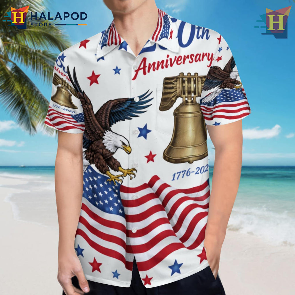 Anniversary American Art Print Hawaiian Shirt 2026 Patriotic Fan Apparel Gear