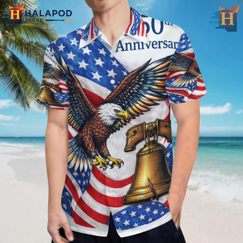 Anniversary Independence Art Print Hawaiian Shirt 2026 Patriotic Fan Apparel