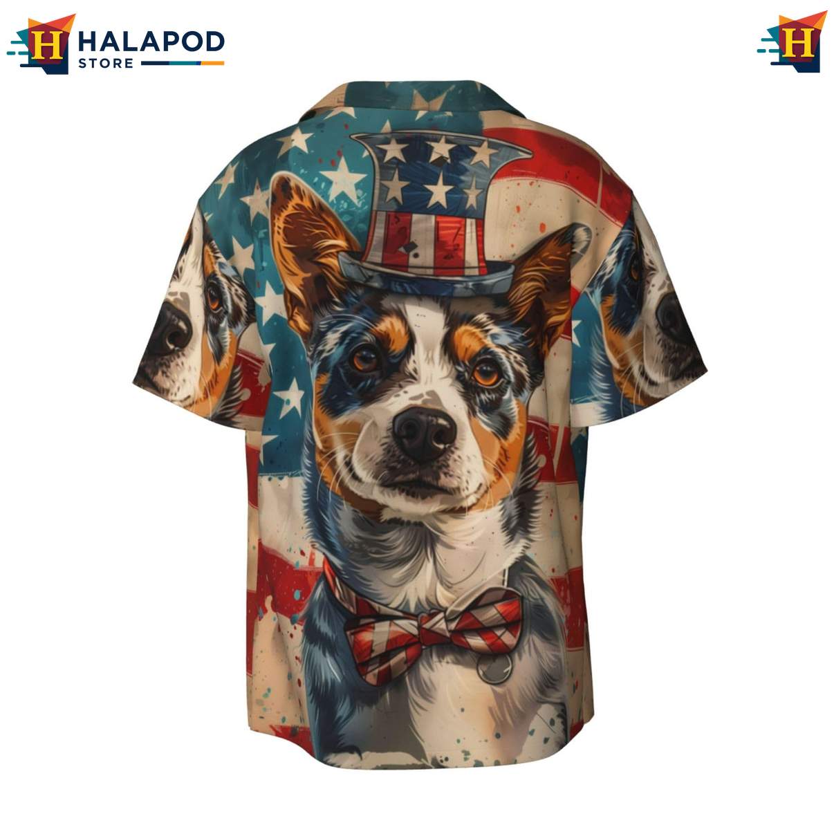 Australian Cattle Dog Tropical Shirt Mens Pattern Summer Beach Button Down