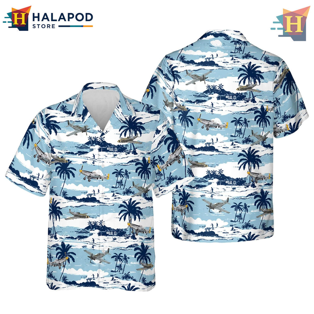 Aviator Island Aloha Print Hawaiian Shirt Funny Tropical Floral Beach Fan Apparel