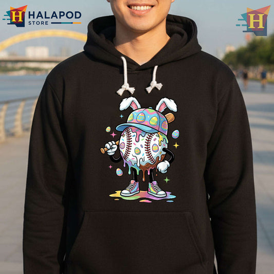 Baseball Drip Ice Cream Graphic Easter Shirts For Boys Youth Style