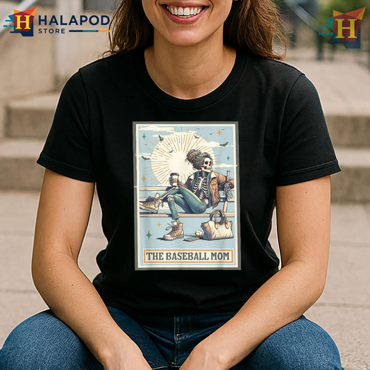 Baseball Mama Skeleton Tarot Mama T Shirt